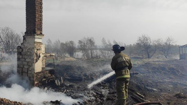 Пожар в Ачинском районе Красноярского края
