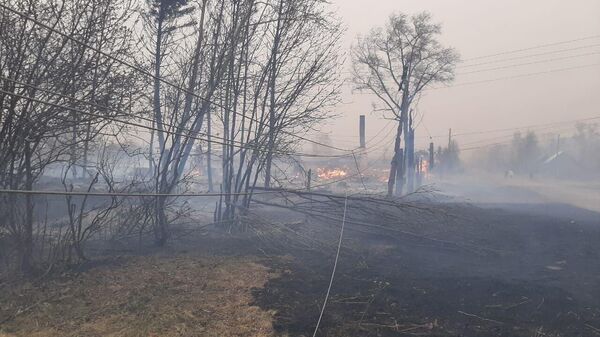 Пожар в Абанском районе Красноярского края