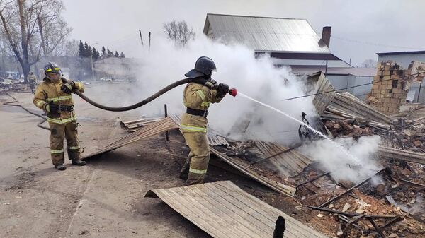 Пожар в Уярском районе Красноярского края