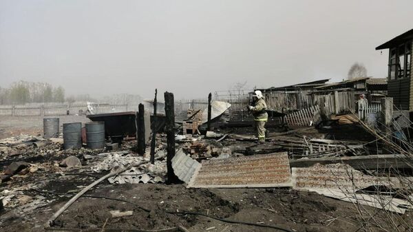 Пожар в Шарыповском районе Красноярского края