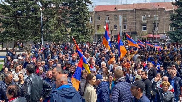 Оппозиционный митинг в Гюмри, Армения