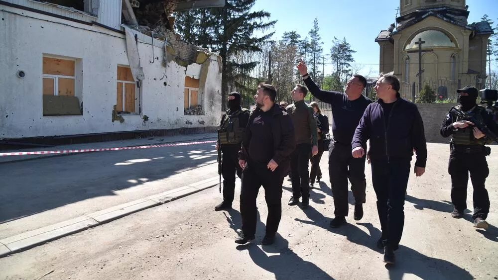 Глава ДНР Денис Пушилин и заместитель председателя  правительства России Марат Хуснуллин посетили город Волноваху - РИА Новости, 1920, 20.05.2022