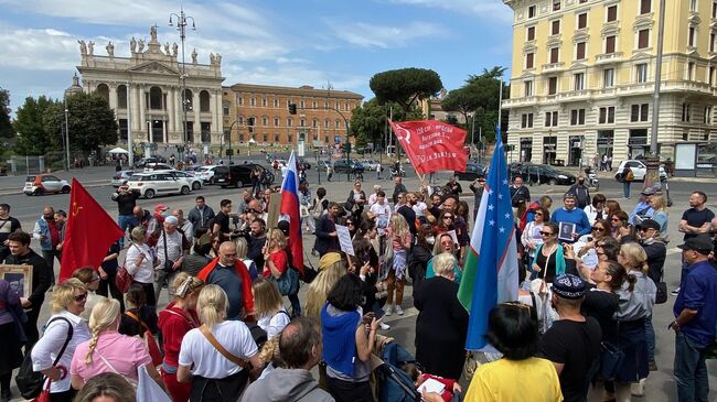 В Риме прошла акция Бессмертный полк