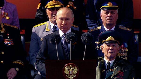 Выступление президента РФ Владимира Путина на Красной площади