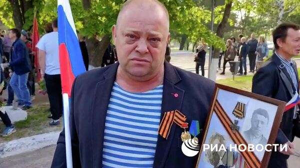 Ветераны ВДВ в Харьковской области на праздновании Дня Победы