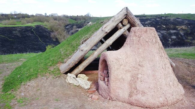 Археологический парк Аргамач, реконструкция печи