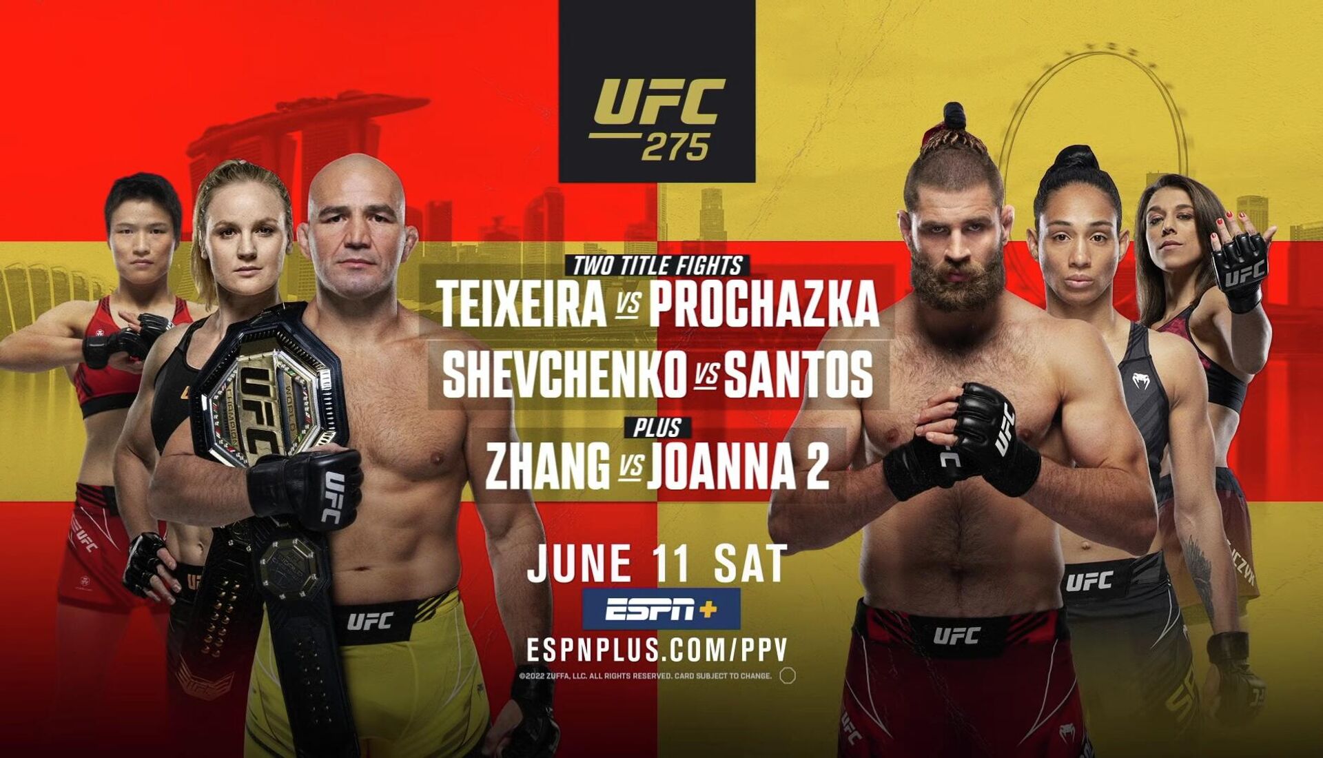 Официальный постер турнира UFC 275 - РИА Новости, 1920, 07.06.2022