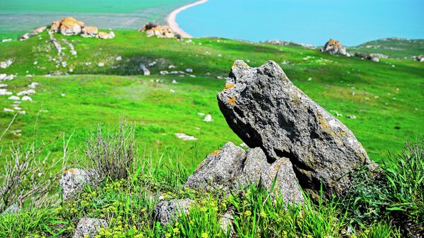 Опукский природный заповедник на юге Керченского полуострова в Крыму