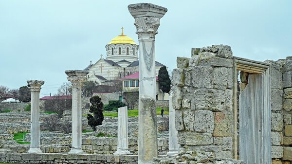Базилика на территории музея-заповедника Херсонеса Таврического в Крыму