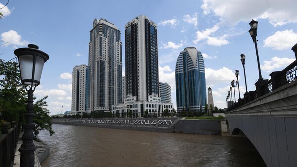 Вид на комплекс высотных зданий Грозный-Сити 