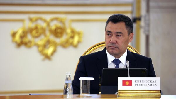 Президент Киргизии Садыр Жапаров на встрече лидеров государств - членов ОДКБ