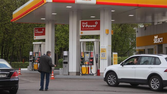 На одной из заправок Shell в Москве