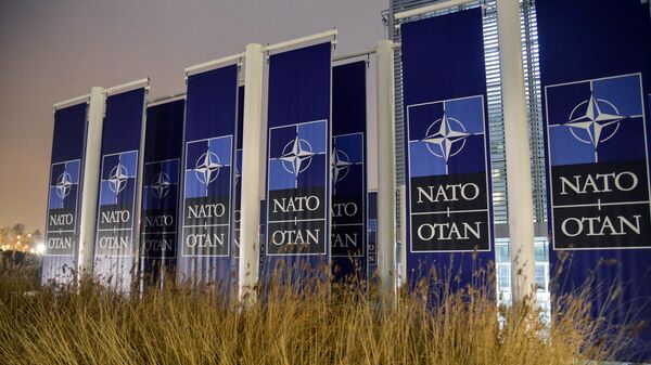 Баннеры с логотипом НАТО