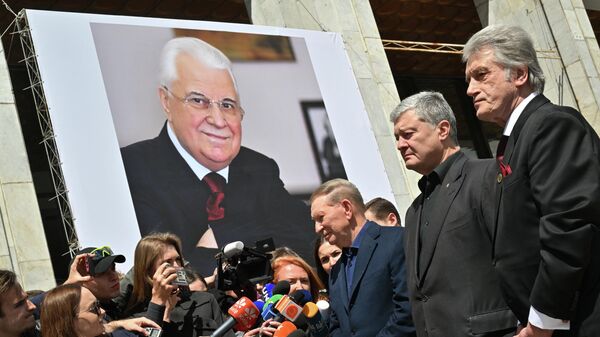 Церемония прощания с первым президентом Украины Леонидом Кравчуком в Киеве. 17 мая 2022