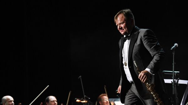 Musician Igor Butman performs at the joint concert of the Yuri Bashmet Symphony Orchestra and Igor Butman Moscow Jazz Orchestra as part of the 15th International Winter Art Festival in Sochi