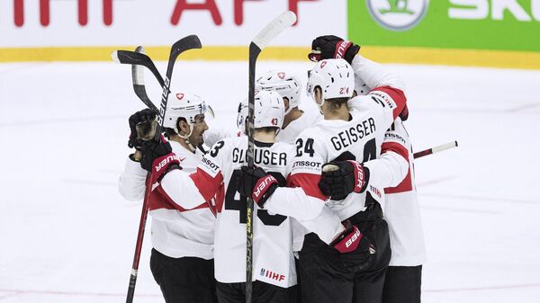 Хоккеисты сборной Швейцарии на чемпионате мира в Финляндии 2022 года