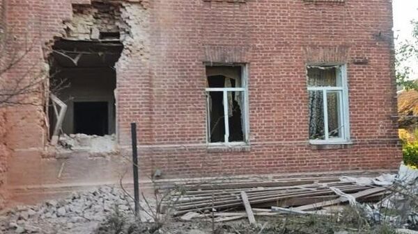 Последствия обстрела ВСУ по поселку Теткино Курской области