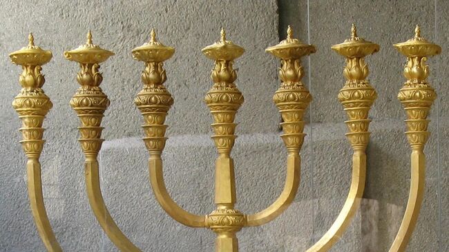 Реконструкция Меноры, выполненная в Институте Храма в Иерусалиме