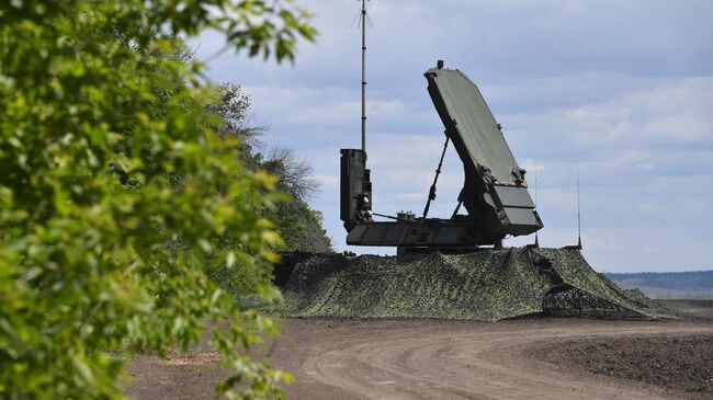 Работа зенитно-ракетной системы ПВО