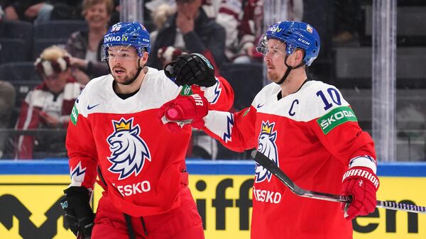 Хоккеисты сборной Чехии на чемпионате мира 2022 года в Финляндии