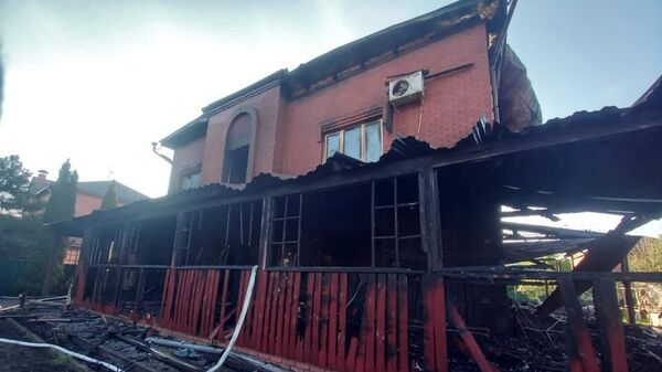 Последствия пожара в частном доме в микрорайоне Клязьма городского округа Пушкино