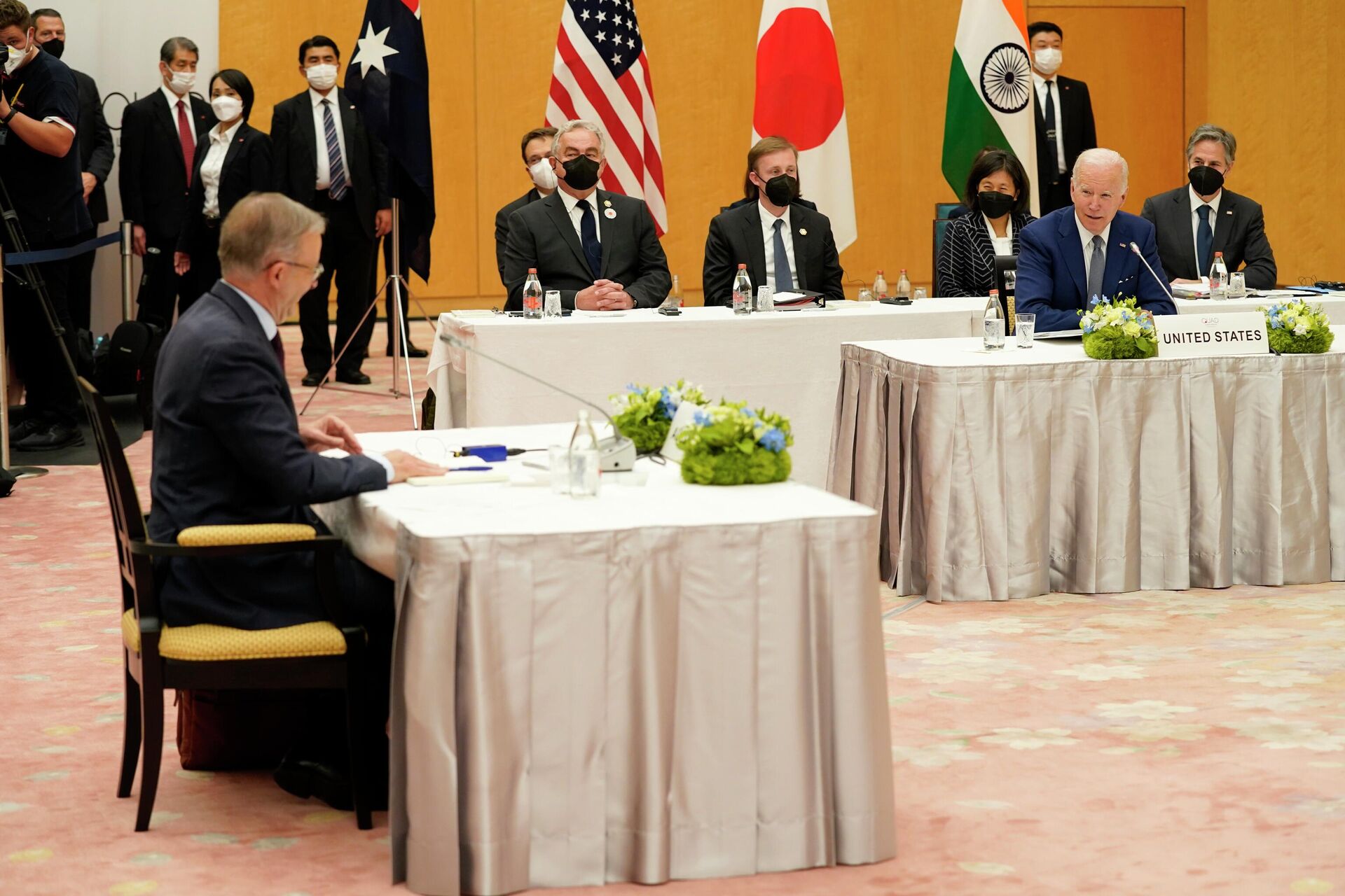 Президент США Джо Байден и премьер-министр Австралии Энтони Альбанезе на саммите стран четырехстороннего диалога по безопасности (Quad) в Токио - РИА Новости, 1920, 12.08.2022