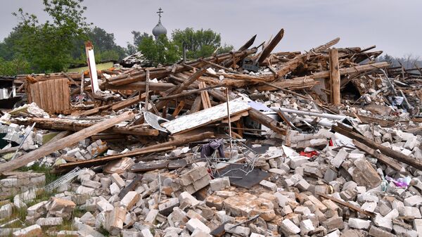 In the liberated village of Yatskovka, houses were destroyed as a result of the shelling of the Armed Forces of Ukraine.