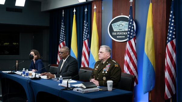 Видеоконференция контактной группы США по Украине во главе с шефом Пентагона Ллойдом Остином