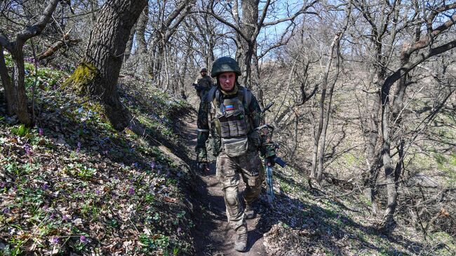 Военнослужащие разведывательной роты 4-й отдельной мотострелковой бригады Народной милиции ЛНР