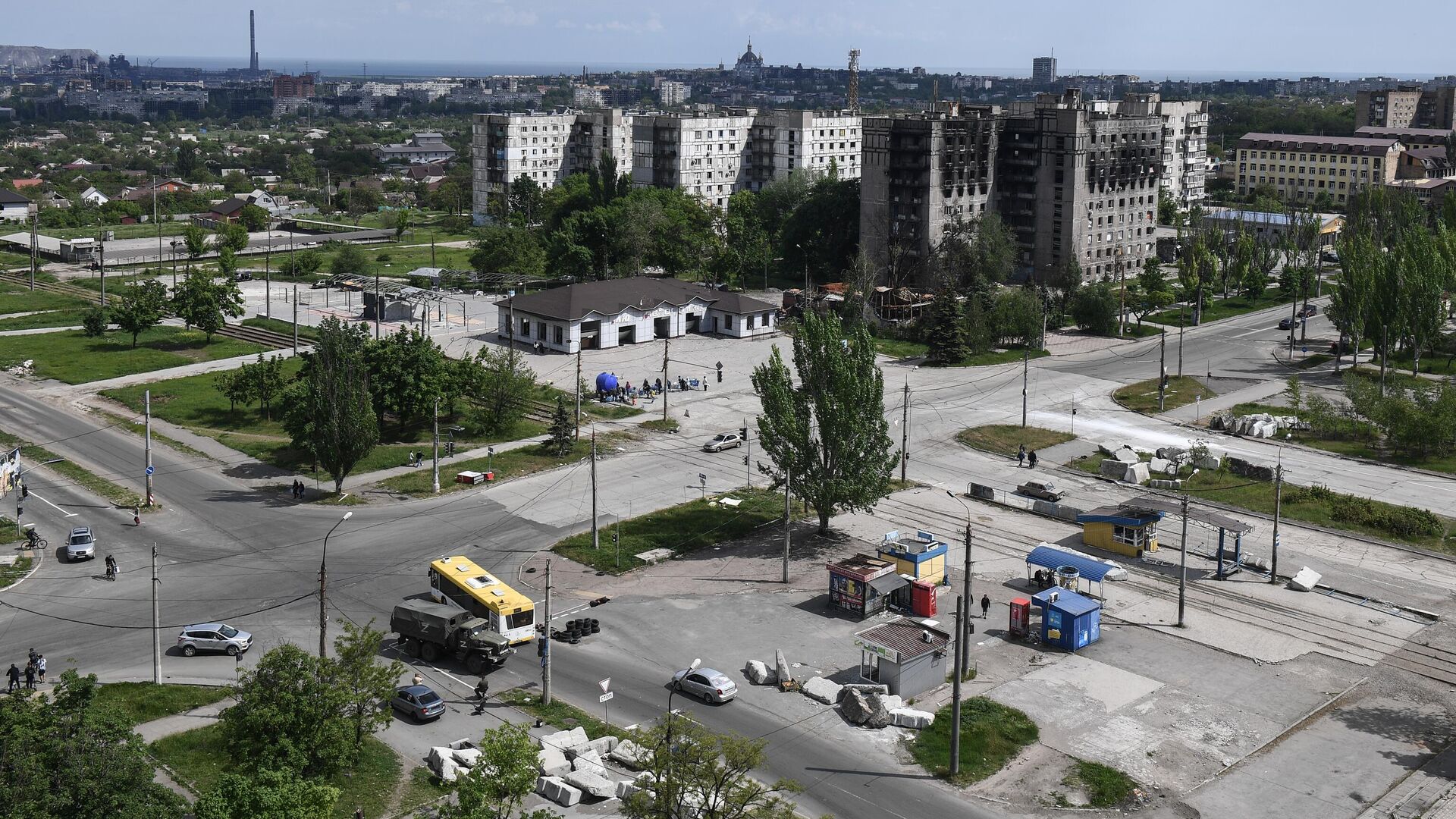 Вид на одну из улиц в Мариуполе - РИА Новости, 1920, 26.05.2022