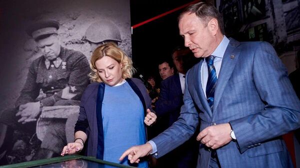 Министр культуры России Ольга Любимова во время посещения Музея Победы в Жукове