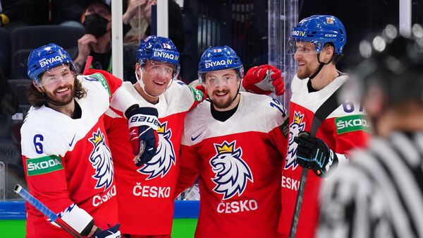Хоккеисты сборной Чехии на чемпионате мира 2022 года в Финляндии