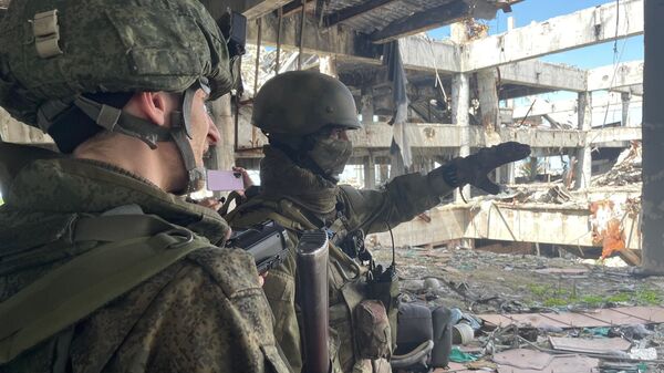 Позиции Отдельного разведывательного батальона Спарта на территории Донецкого аэропорта