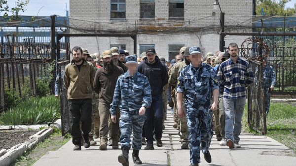 Украинские военнопленные в исправительном учреждении ДНР