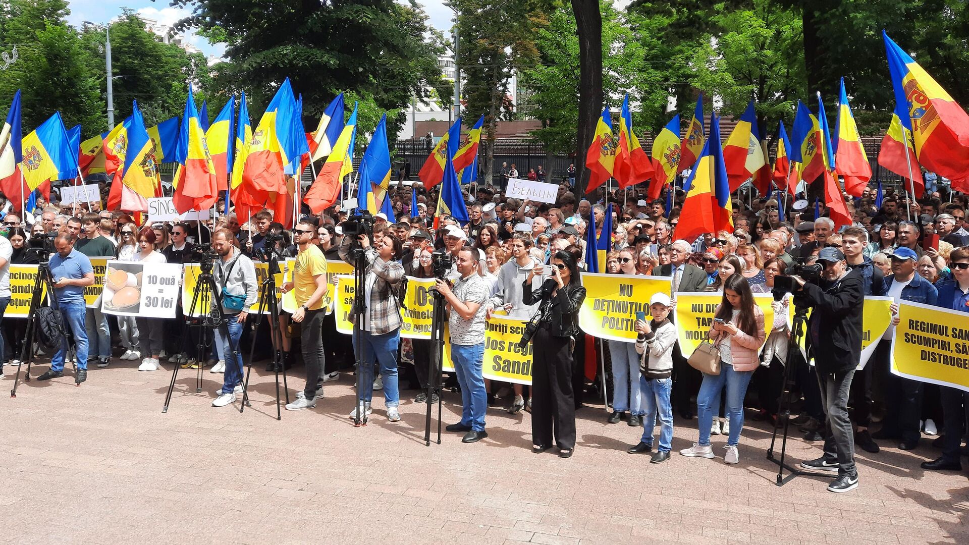 Участники митинга сторонников экс-президента Молдавии Игоря Додона в Кишиневе - РИА Новости, 1920, 19.06.2022