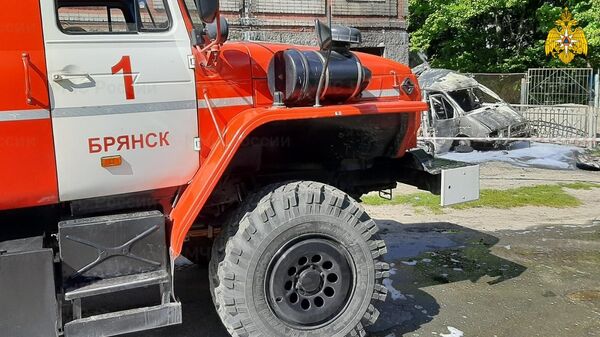 Пожарная машина МЧС в Брянской области