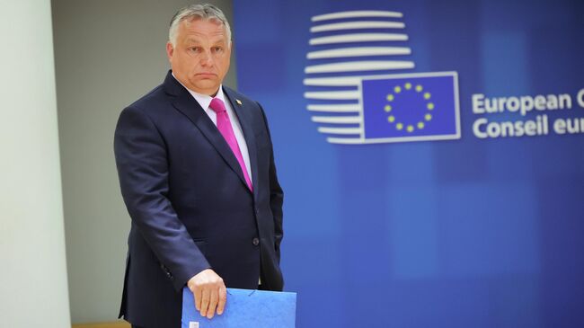 Премьер-министр Венгрии Виктор Орбан на саммите ЕС в Брюсселе. Архивное фото