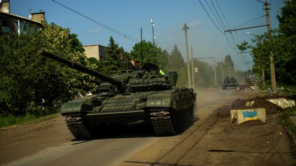 Украинские танки в Донецкой области