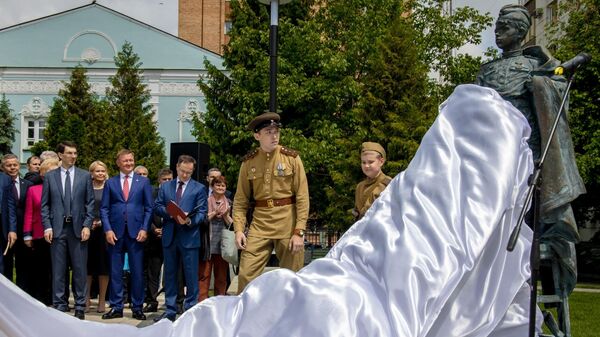 Открытие памятника Сынам полков в Курске, посвящённого участвовавшим в Великой Отечественной войне детям