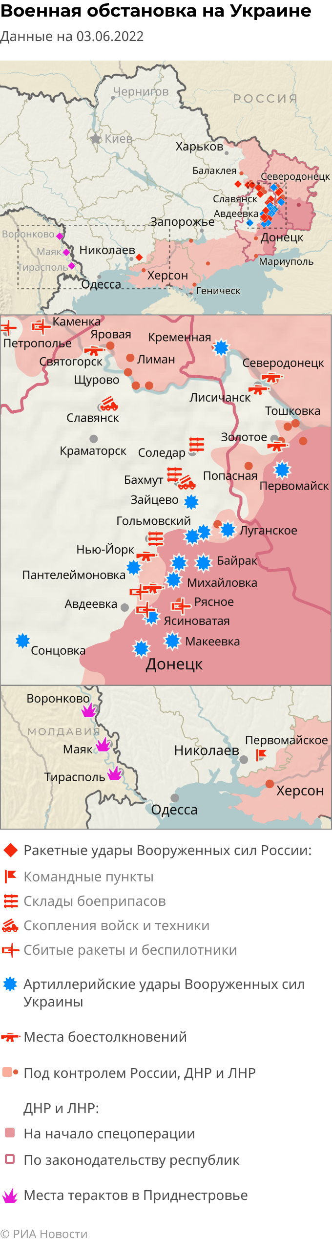 Карта боевых действий на Украине сейчас: военная спецоперация на сегодня