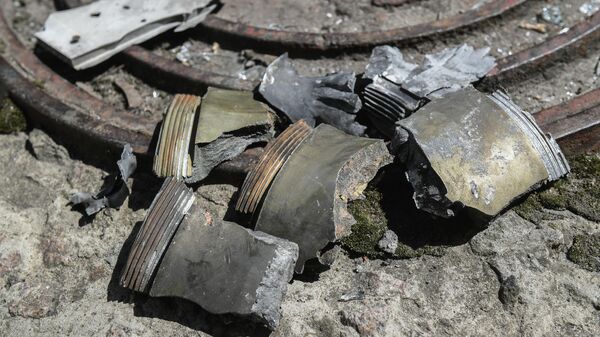 Осколки снарядов, выпущенных ВСУ по Донбассу