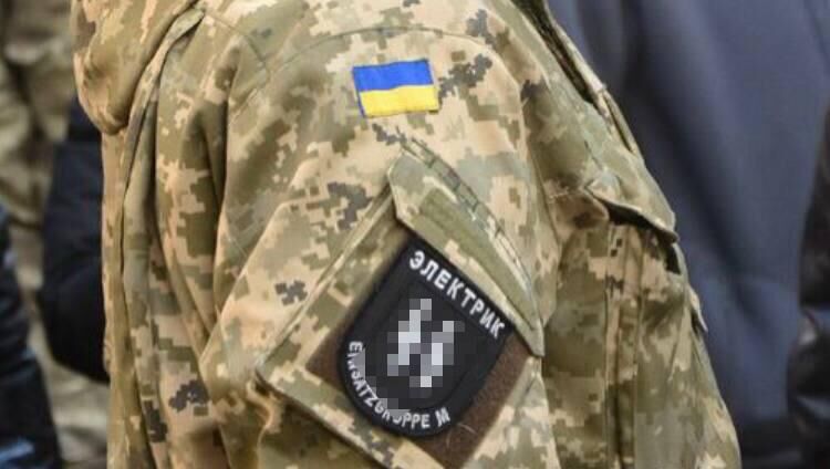 Нашивка на форме украинского военного. Фотография из телеграм-канала Зе Хайль. Нашивка на форме украинского военного. Фотография из телеграм-канала Зе Хайль. - РИА Новости, 1920, 01.06.2022