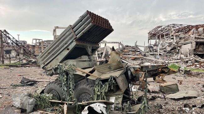 Металлургический комбинат Азовсталь после освобождения союзными войсками армий России и ДНР