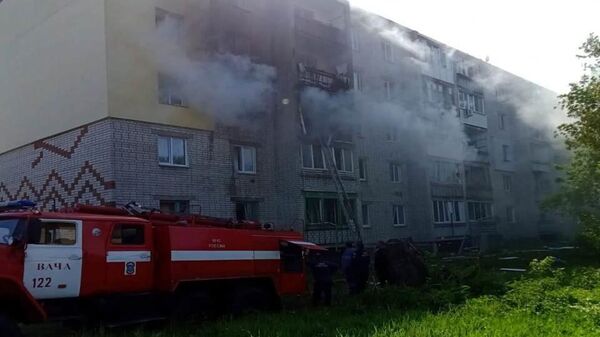 Пожар в пятиэтажном жилом доме в Богородске Нижегородской области
