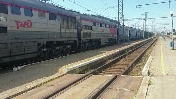 Первые вагоны с зерном, отправленные в Крым со станции Мелитополь