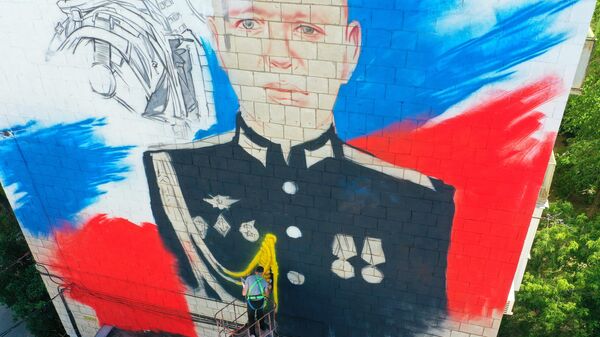 Портрет Героя России Дениса Зорина, погибшего в ходе спецоперации на Украине