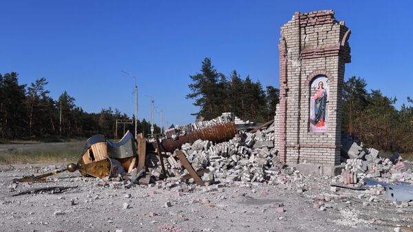 Разрушенная часовня в Северодонецке