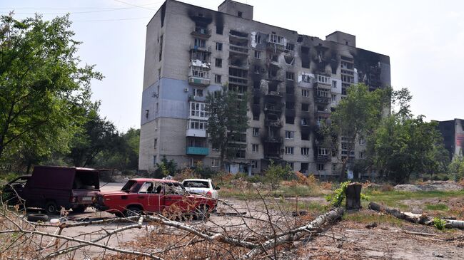 Городские кварталы Северодонецка в ЛНР после освобождения