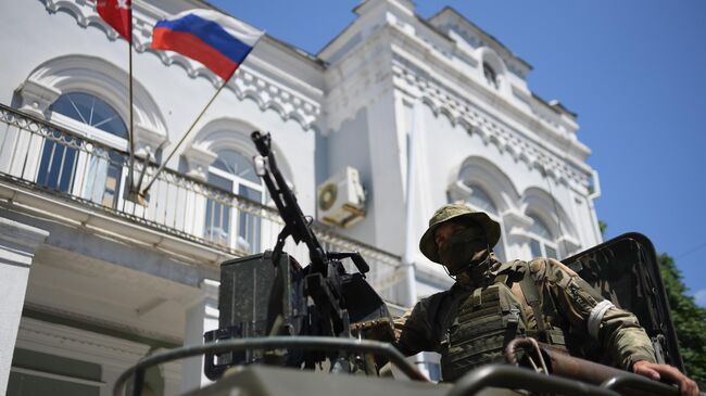 Военнослужащий в Бердянске