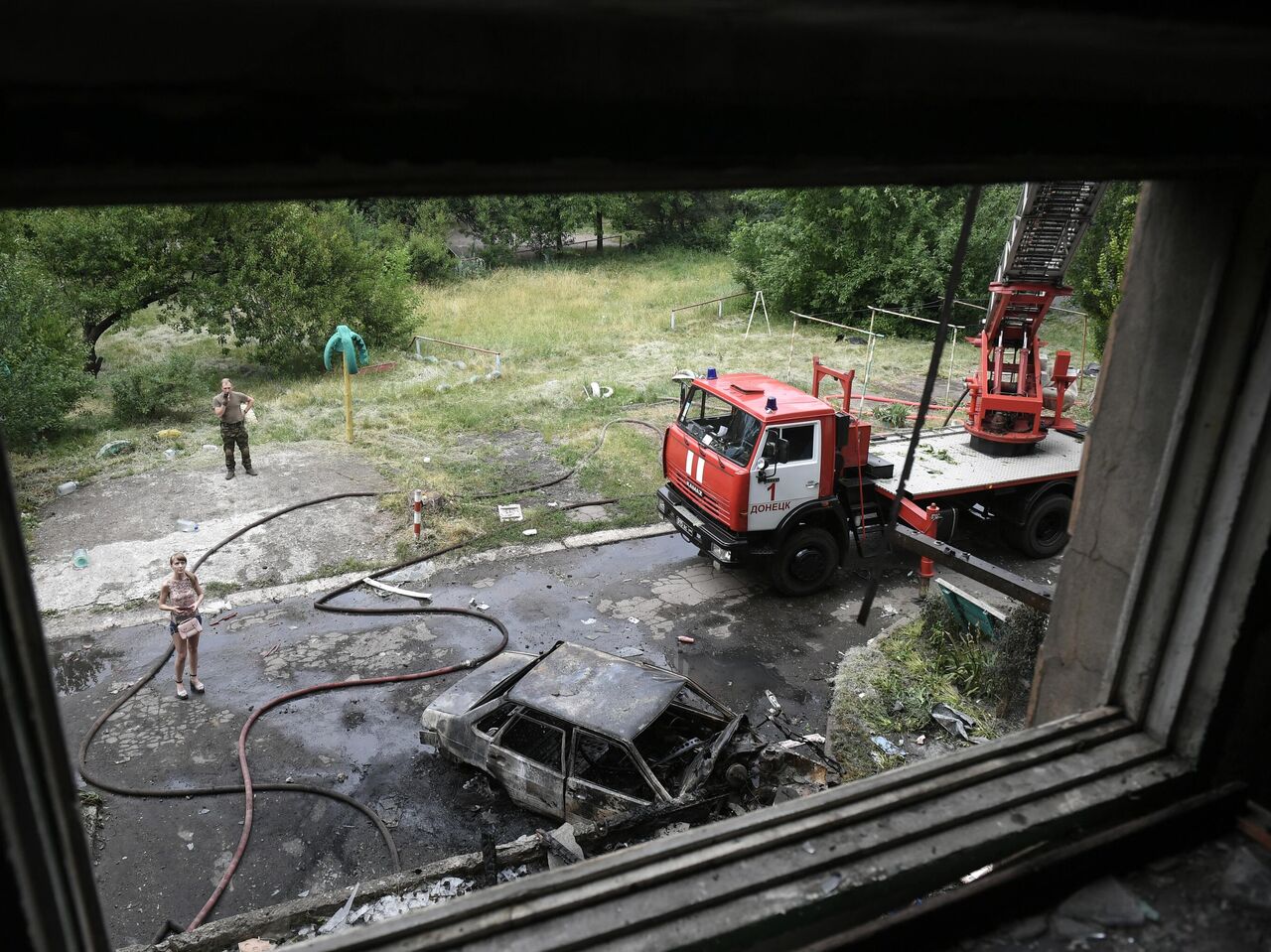 Украинские войска выпустили пять снарядов по Донецку - РИА Новости,  14.06.2022